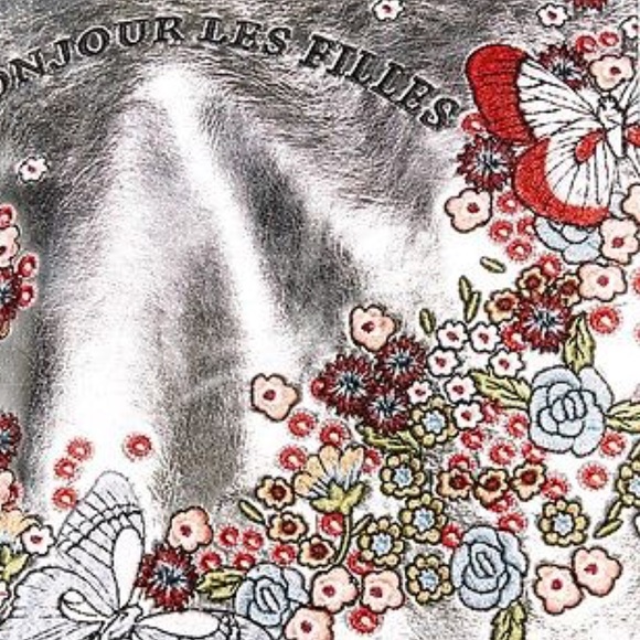 Zara “Bonjour Les Filles” metallic bomber - Picture 3 of 7